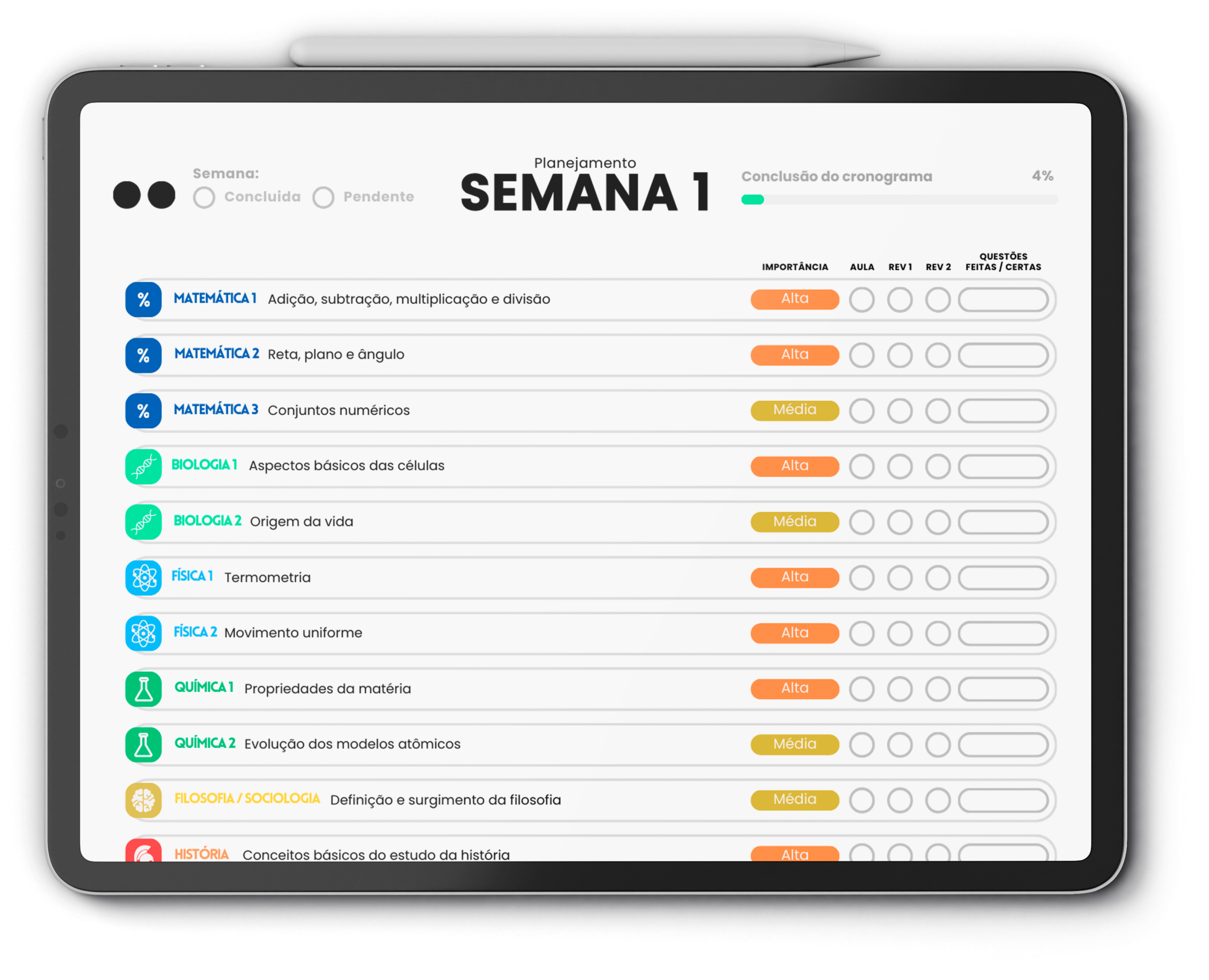 [CDE] – Cronograma - Página Principal